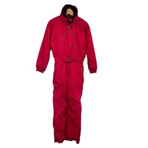 FERA Vintage 90’s Y2K Red Ski Suit Snowsuit Women’s 8P Thermoloft Insulation